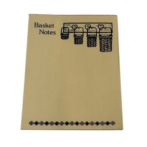 VTG Longaberger Notepad Basket Notes Cream Stationery Collectible Office Decor